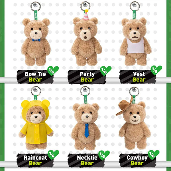 Pop Mart x Ted 2: Teddy Bear Action Series Posable Plush Keychain Blind Box (1pc) - Image 14