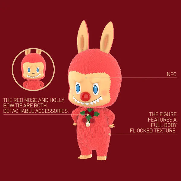 Pop Mart x THE MONSTERS: Giant 2.5-Foot MEGA Labubu TEC 1000% Winter Holiday Flocked Figure Doll (1pc) - Image 6