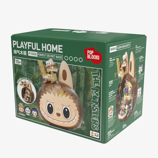 Pop Mart x THE MONSTERS: Labubu Forest Secret Base Tree House Building Block Set - Playful Home (497pc) - Image 9