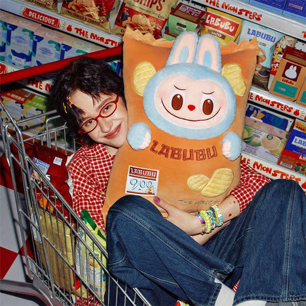 Pop Mart x THE MONSTERS: Wacky Mart Labubu Chips Giant 22" Plush Doll Pillow (1pc) - Image 4