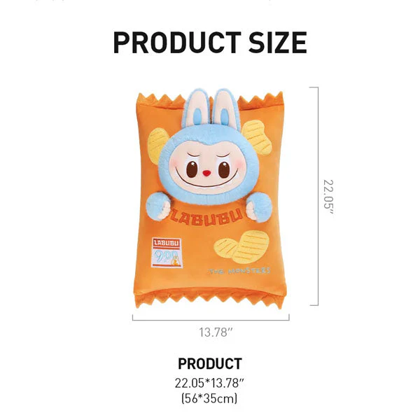 Pop Mart x THE MONSTERS: Wacky Mart Labubu Chips Giant 22" Plush Doll Pillow (1pc) - Image 6