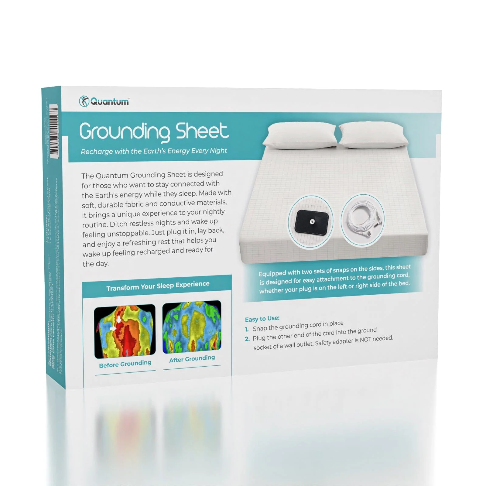 Quantum Grounding Sheet Cotton Queen Size Fitted Bed Sheet - Image 2
