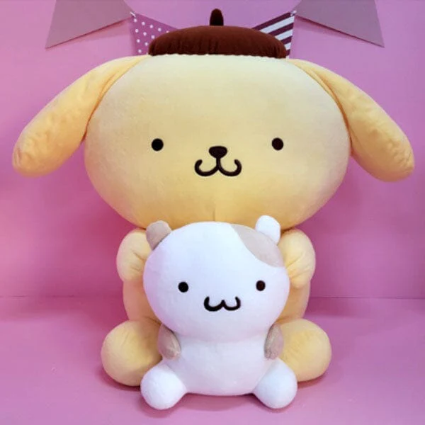 Sanrio Pompompurin With Teddy Bear Friend Large 20" Plush Toy - Image 2