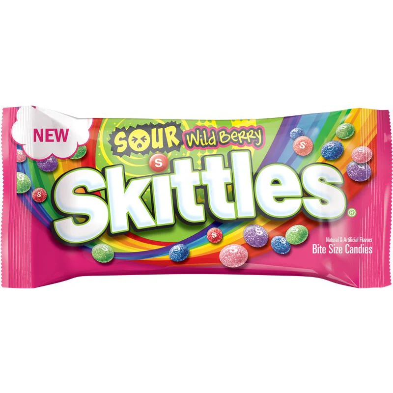 SKITTLES Sour Wild Berry Candy Single Pack