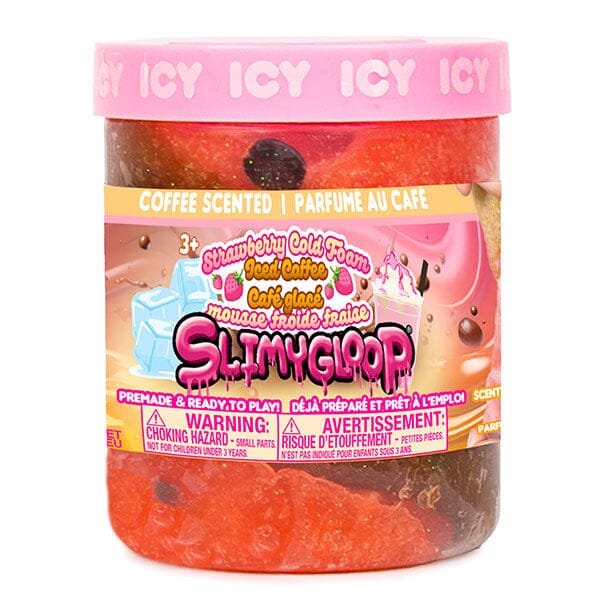 SlimyGloop Strawberry Cold Foam Iced Coffee Pre-Made & Ready To Play Slime (7.4oz) - Image 2