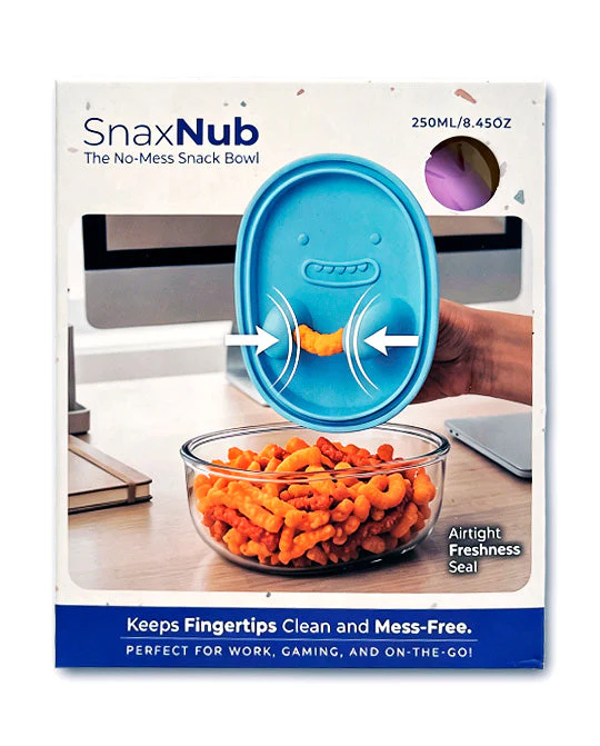 SnaxNub The No-Mess Snack Bowl w/ Silicone Pinchers (250mL Capacity) Color Ships Assorted - Image 2