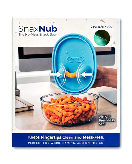 SnaxNub The No-Mess Snack Bowl w/ Silicone Pinchers (250mL Capacity) Color Ships Assorted - Image 4