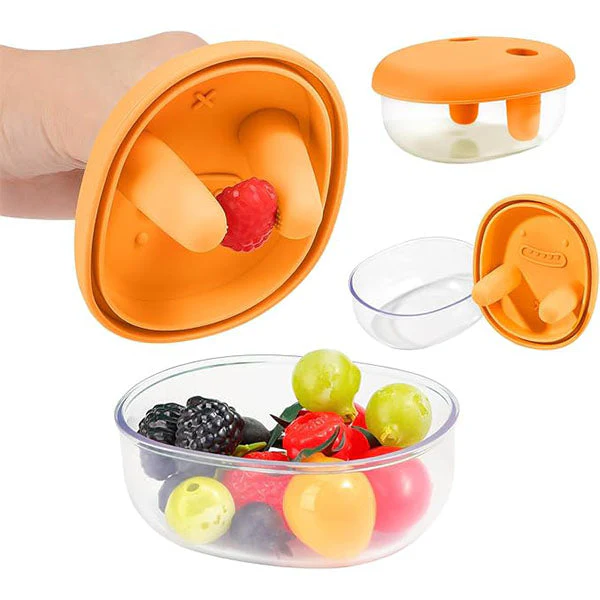 SnaxNub The No-Mess Snack Bowl w/ Silicone Pinchers (250mL Capacity) Color Ships Assorted - Image 6