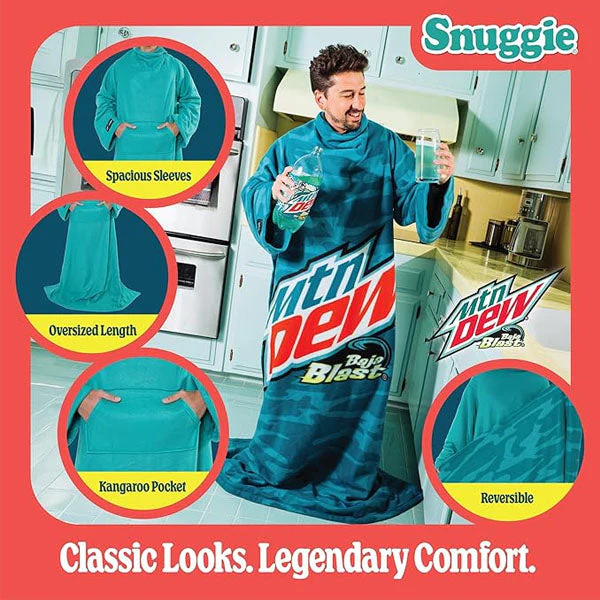 Snuggie® The Original Wearable Blanket Fleece Mountain Dew Baja Blast - Image 4