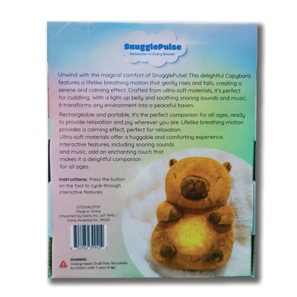 SnugglePulse: CapyBuddy The Capybara 10" Breathing Sensory Plush Toy - Image 2