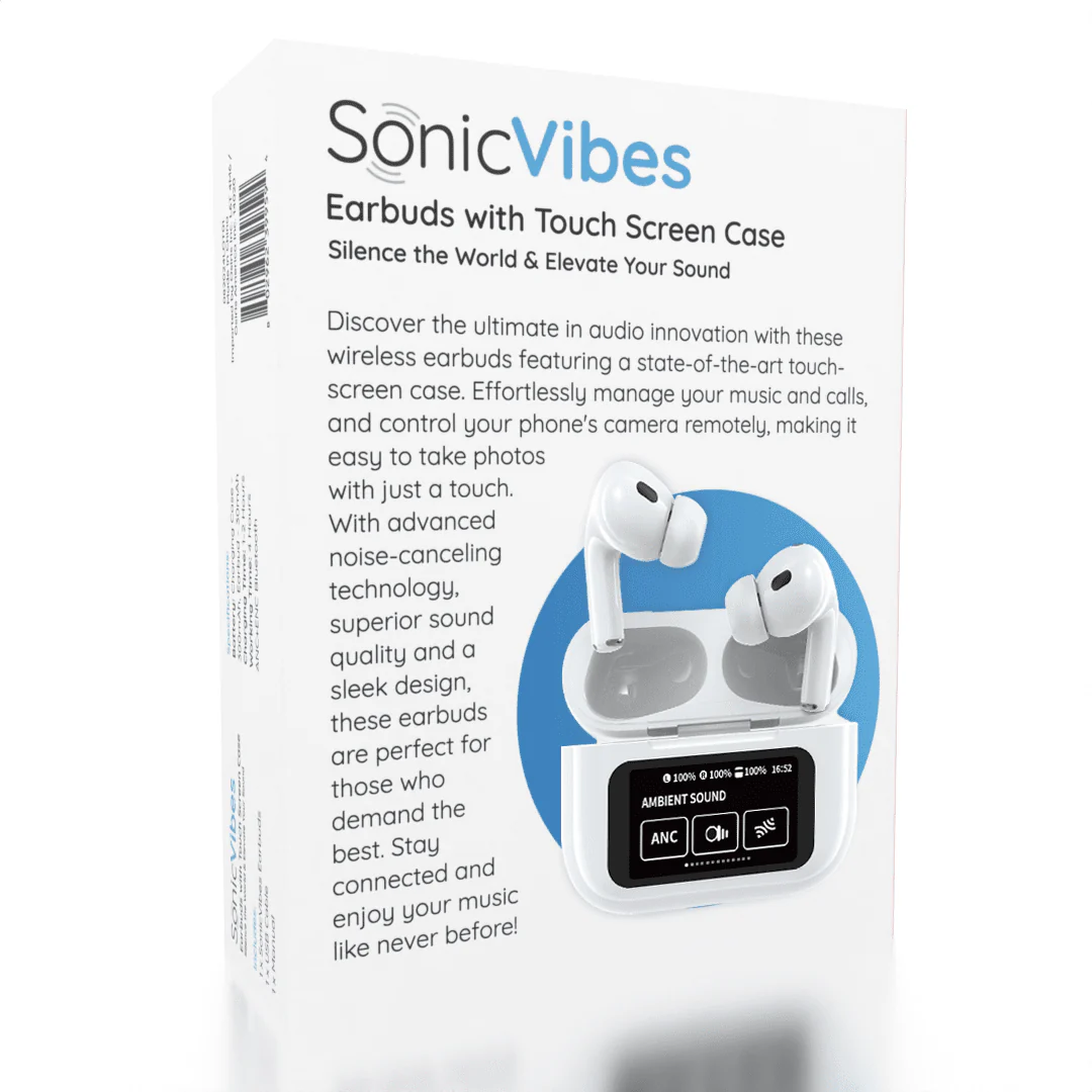 SonicVibes Earbuds w/ Touchscreen Case - Image 2