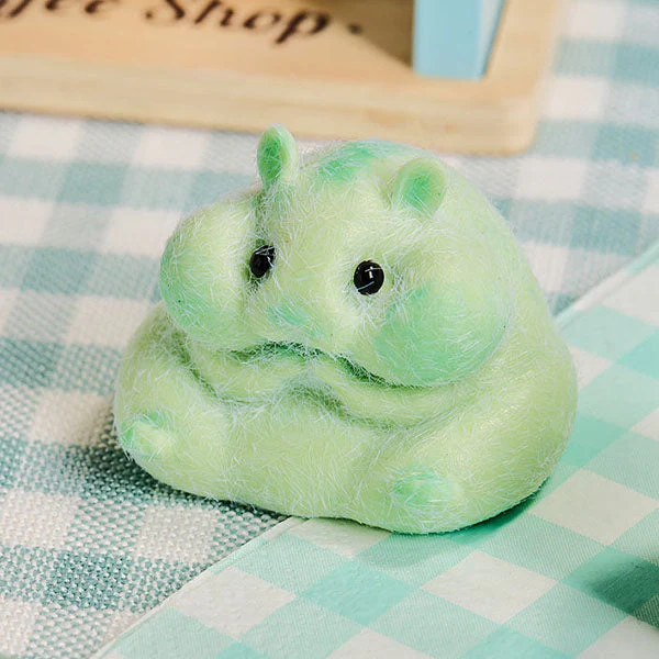SqueezeSquad Taba Deluxe Premium Silicone Squishy Fidget Toy - Green Hamster - Image 3