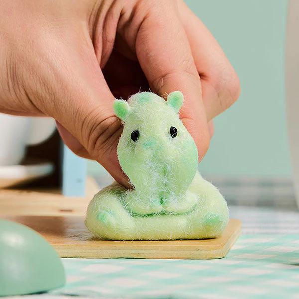 SqueezeSquad Taba Deluxe Premium Silicone Squishy Fidget Toy - Green Hamster - Image 4