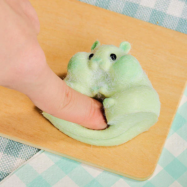 SqueezeSquad Taba Deluxe Premium Silicone Squishy Fidget Toy - Green Hamster - Image 5
