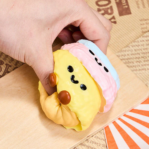 SqueezeSquad Taba Deluxe Premium Silicone Squishy® Fidget Toy - Triple Ice Cream Cone - Image 7
