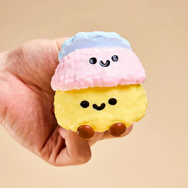 SqueezeSquad Taba Deluxe Premium Silicone Squishy® Fidget Toy - Triple Ice Cream Cone - Image 9