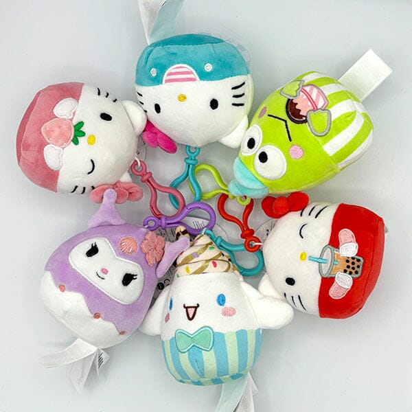 Squishmallows Plush Toy 3.5" Bag Clip Best Of Sanrio Squad - Hello Kitty In Teal - Image 2