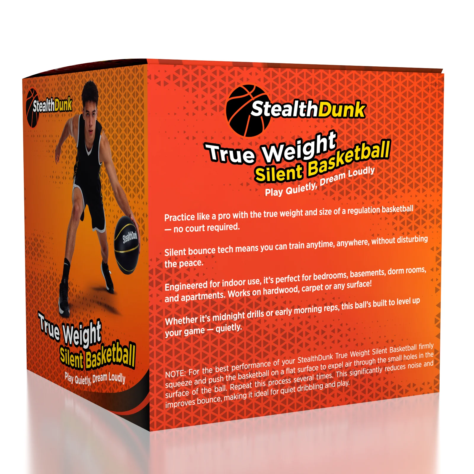 StealthDunk True Weight Silent Basketball No. 7 Full Size - Image 2