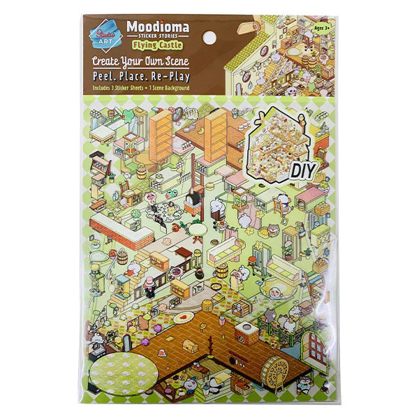Studio Art Moodioma Kawaii Sticker Story Scene Kit (2 Sticker Sheets + Background Card) Multiple Styles - Image 7