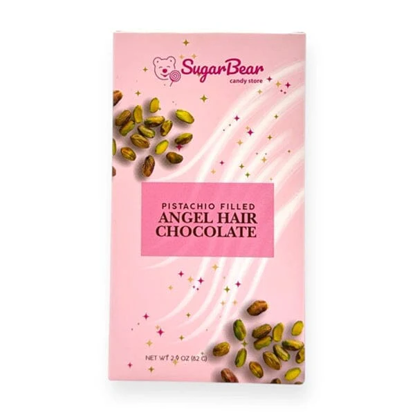 Sugar Bear Candy Pistachio Cream Filled Angel Hair Chocolate Bar (82g) - Image 4