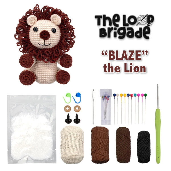 The LOOP Brigade: DIY Crochet Plush Toy Complete Kit For Beginners - Blaze the Lion - Image 4