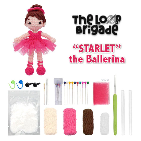The LOOP Brigade: DIY Crochet Plush Toy Complete Kit For Beginners - Starlet the Ballerina - Image 4