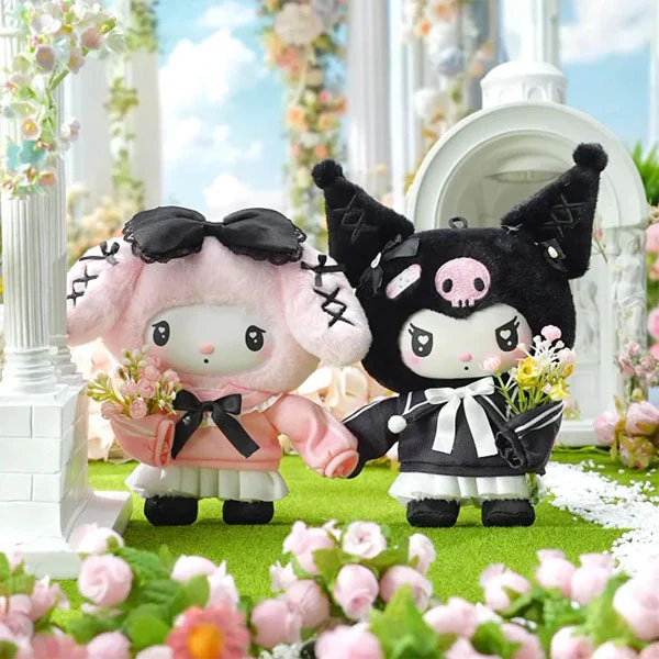 TOP TOY x Sanrio: Kuromi & My Melody "Angel Garden" Series Plush Keychain Blind Box (1pc) - Image 3