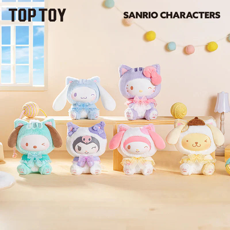 TOP TOY x Sanrio: Play with Kittens Series Plush Keychain Blind Box (1pc) - Image 2