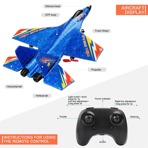 TopWinger: Remote Controlled Plane w/ Lights | Ships Assorted - Image 10