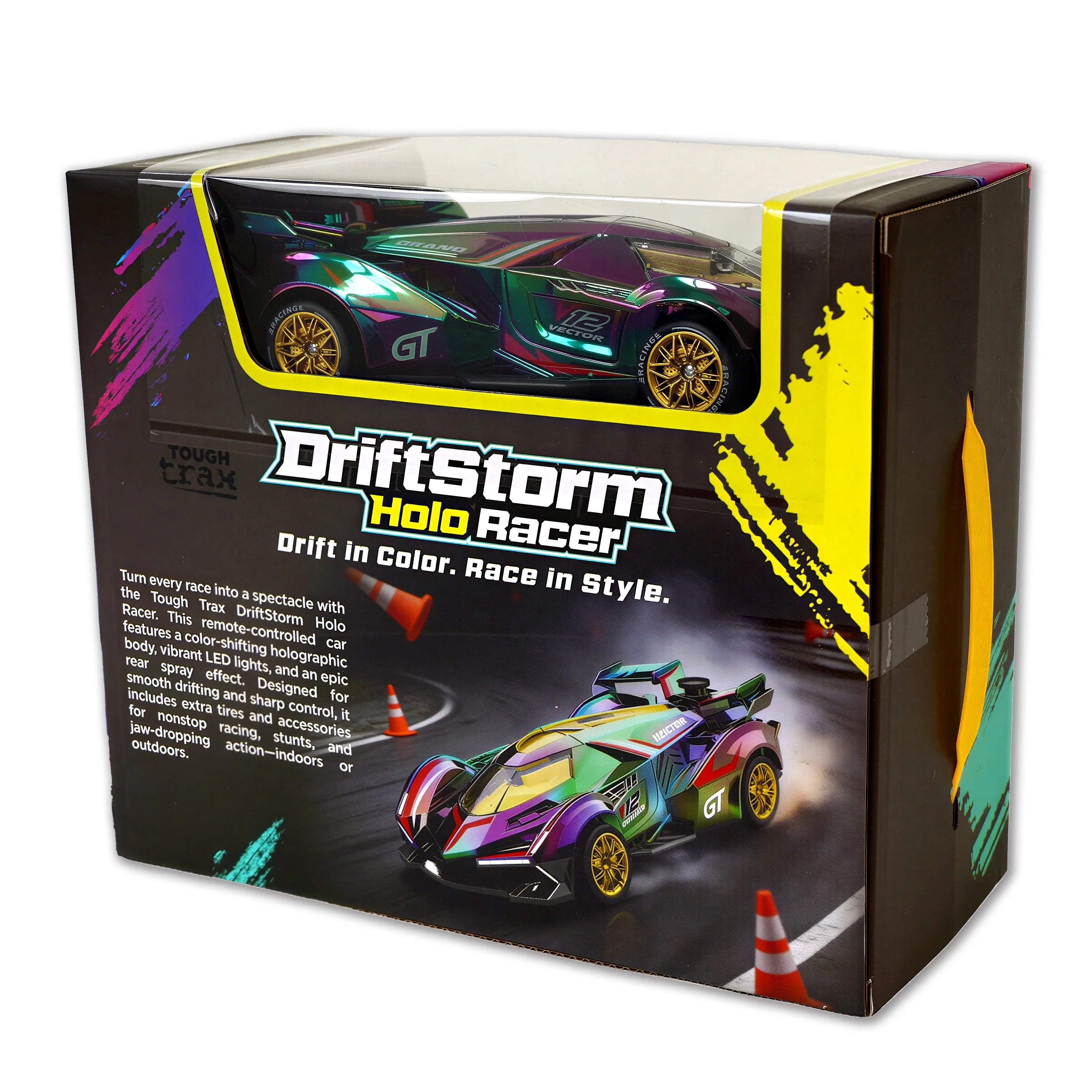 Tough Trax DriftStorm Holo Racer Holographic Drifting Remote Control Stunt Car - Image 2