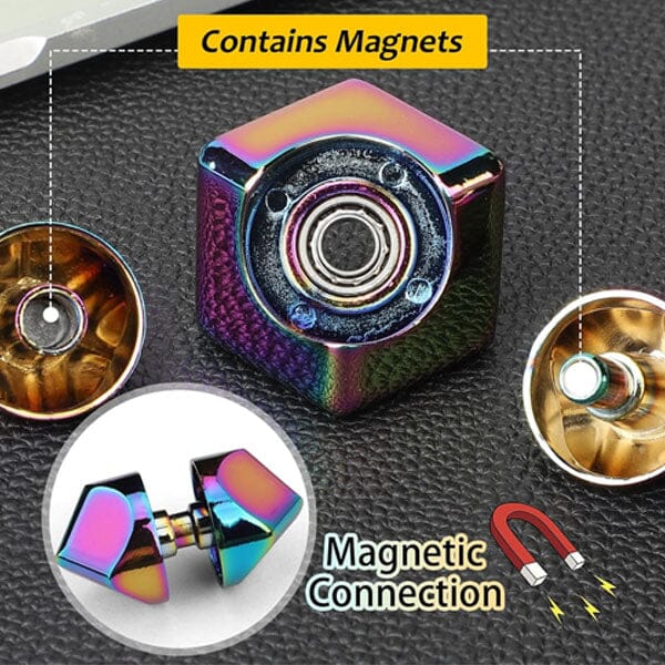 Trend Hub Orbit Cube Spinning Metal Fusion Fidget Toy (Color Ships Assorted) - Image 3
