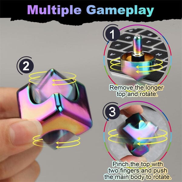 Trend Hub Orbit Cube Spinning Metal Fusion Fidget Toy (Color Ships Assorted) - Image 4