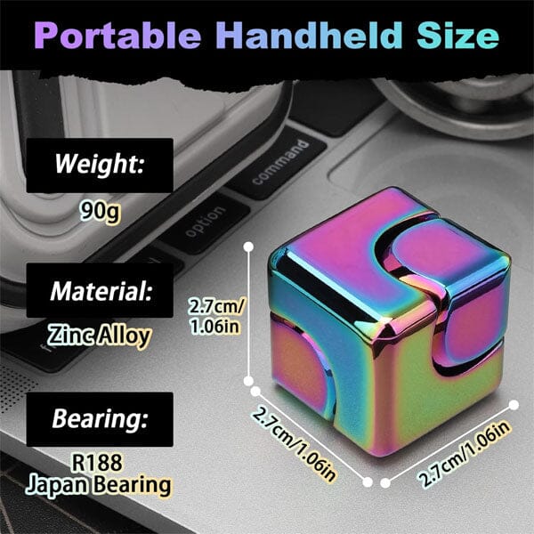 Trend Hub Orbit Cube Spinning Metal Fusion Fidget Toy (Color Ships Assorted) - Image 5