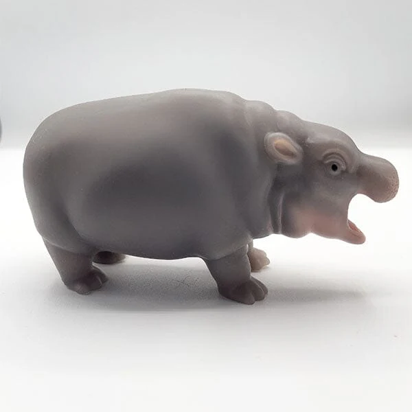 TrueHeart Treasures Silicone Reborn Animals: Mini Hippo Newborn Baby (Includes Bed & Bottle) - Image 10