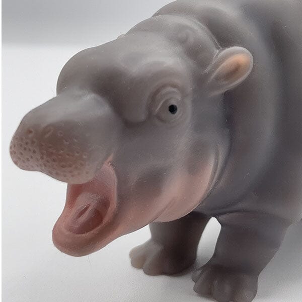 TrueHeart Treasures Silicone Reborn Animals: Mini Hippo Newborn Baby (Includes Bed & Bottle) - Image 11