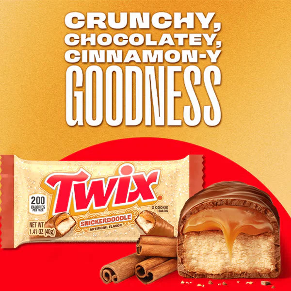 TWIX Snickerdoodle Cookie Chocolate Candy Bars, 1.4 Oz Pack - Image 2