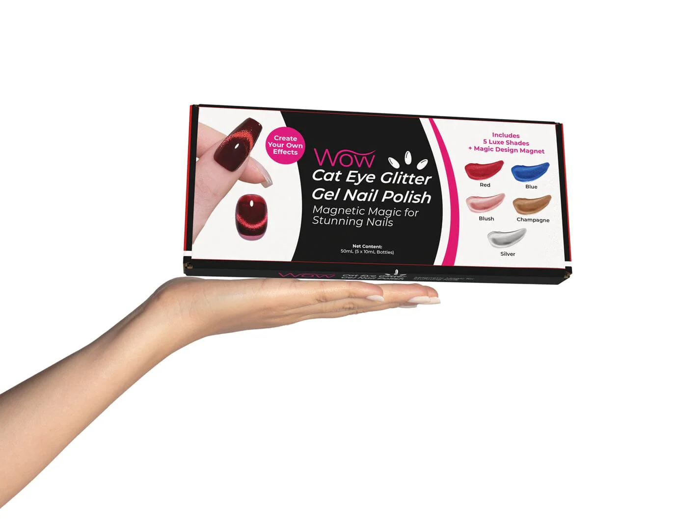 Wow Cat Eye Glitter Gel Nail Polish (5 pcs) - Image 3
