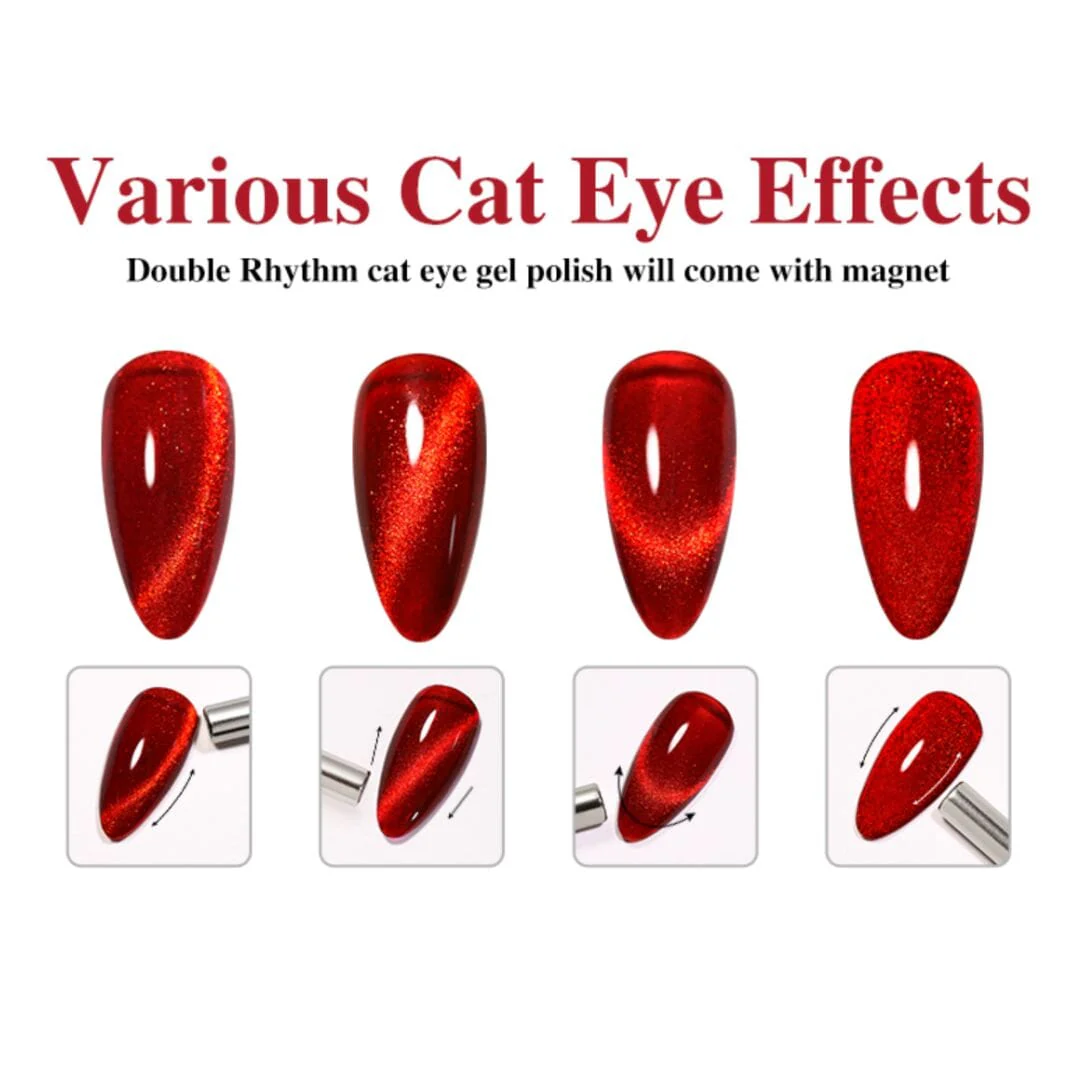 Wow Cat Eye Glitter Gel Nail Polish (5 pcs) - Image 4